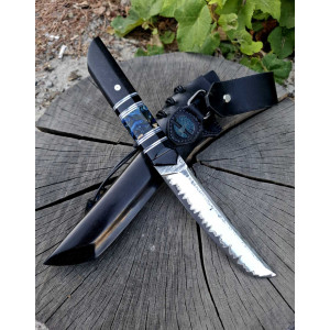 КРАСЕНЬ ТАНТО ІІ ніж ручної роботи майстра Павла Гончаренка, сталь - CPM10V в ламінаті з n690 через нікель. Photo 2